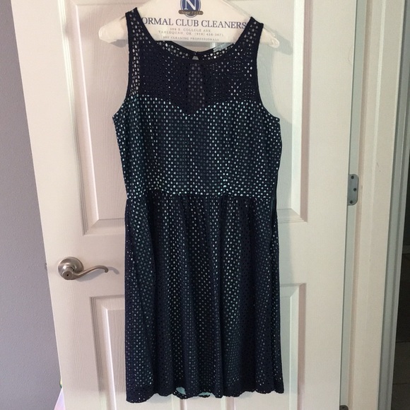 Navy blue and mint dress. Size 11/12 Maurice’s. Worn maybe two-three times. - Picture 1 of 4